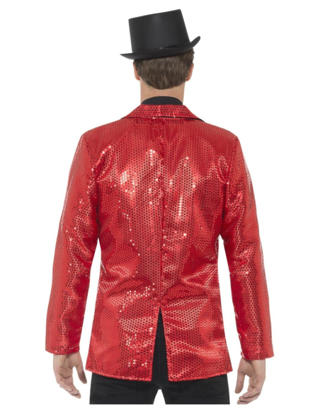 Veste à sequins rouges pour homme