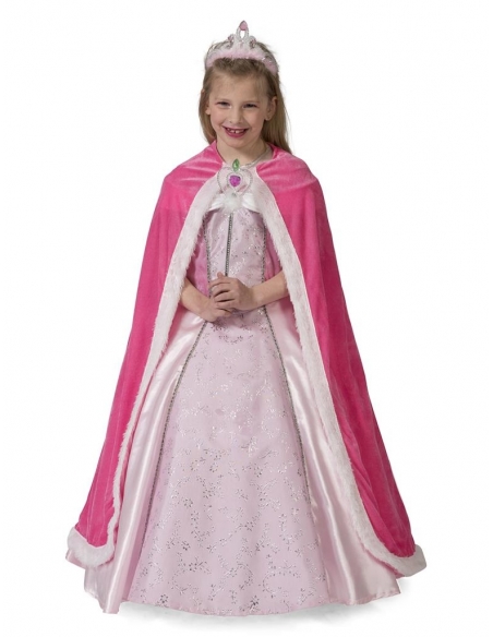 Cape rose de princesse pour fille