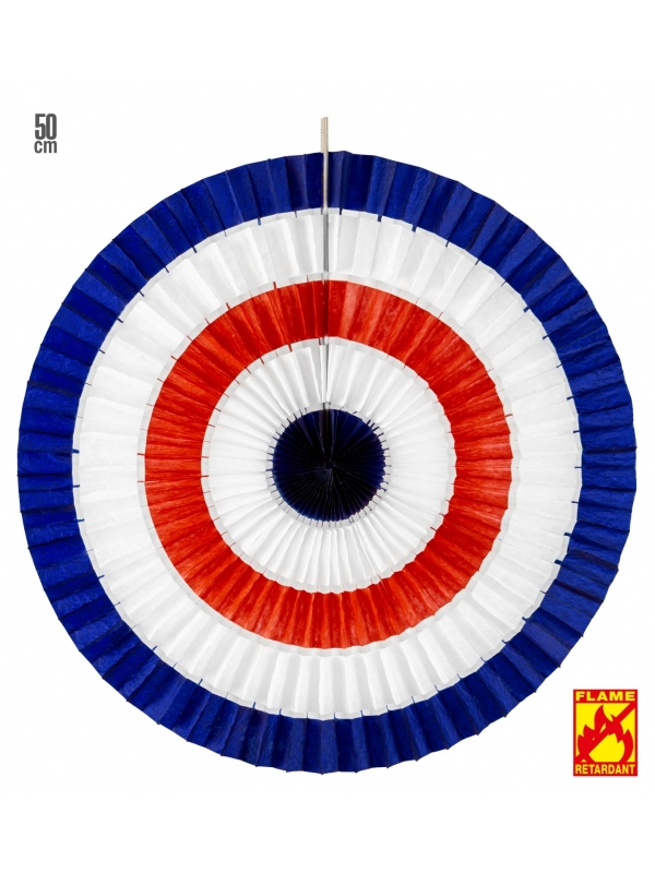 Rosace tricolore France - 50 cm, ignifugée