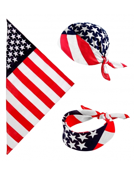 Bandana drapeau USA - 55 X 55 cm