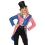 Veste queue de pie femme, couleurs drapeau USA