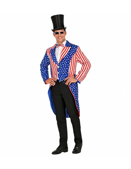 Veste queue de pie homme, couleurs drapeau USA