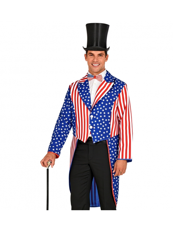 Veste queue de pie homme, couleurs drapeau USA