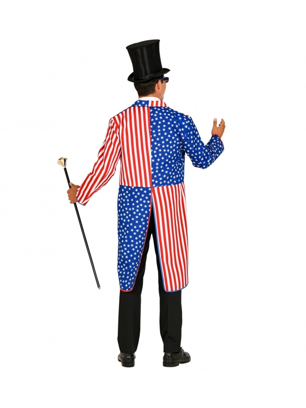 Veste queue de pie homme, couleurs drapeau USA