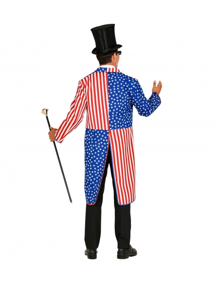 Veste queue de pie homme, couleurs drapeau USA