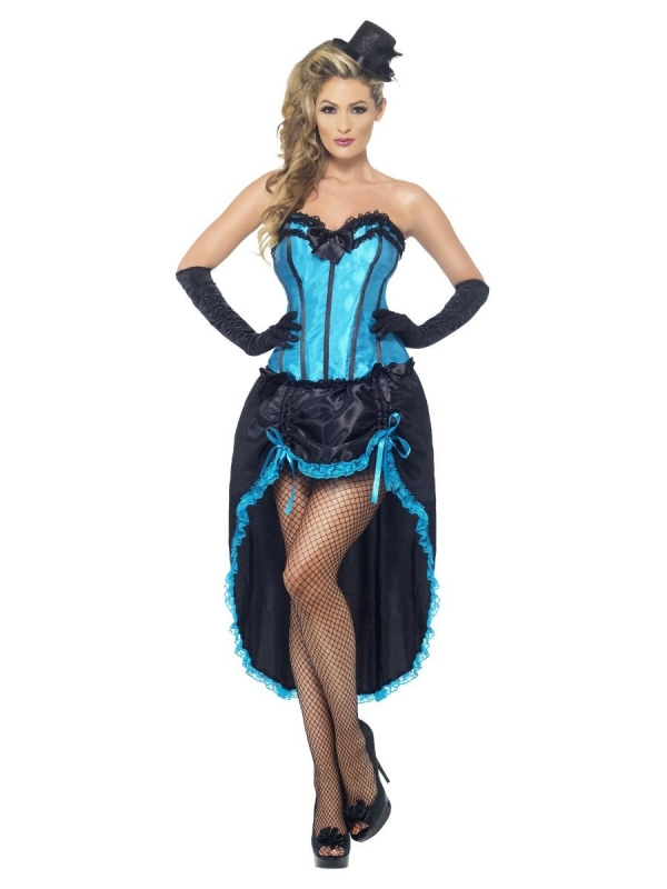 Déguisement danseuse burlesque (corset et jupe ajustable asymétrique)