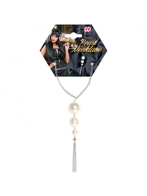 Collier perle années 20 avec pendentif