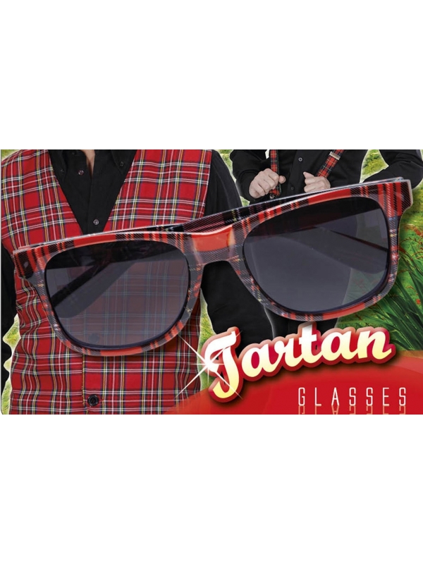 Lunettes tartan rouge pour adulte