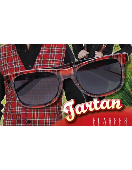 Lunettes tartan rouge pour adulte