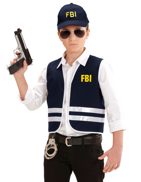 Set Agent du FBI Enfant (gilet, casquette)