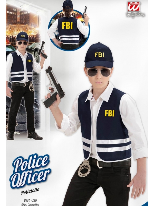 Set Agent du FBI Enfant (gilet, casquette)