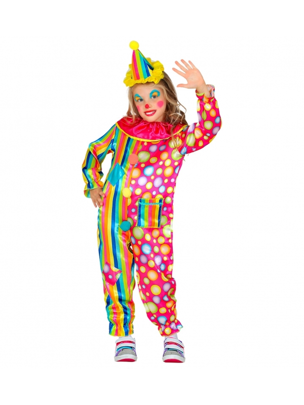 Déguisement Clown enfant avec combinaison et chapeau)