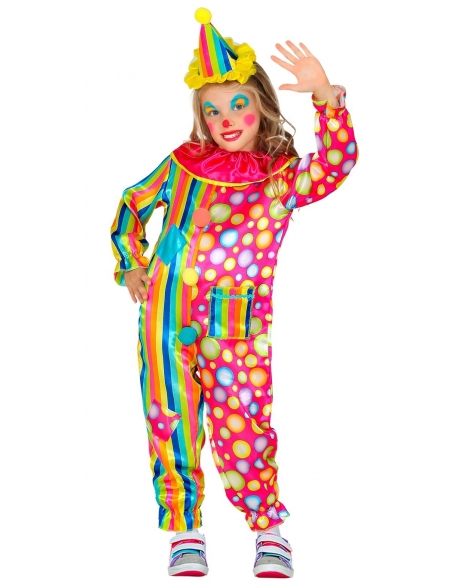 Déguisement Clown enfant avec combinaison et chapeau