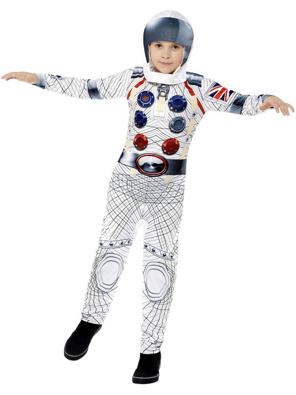 Costume astronaute luxe (combinaison-pantalon et coiffe, impression numérique)