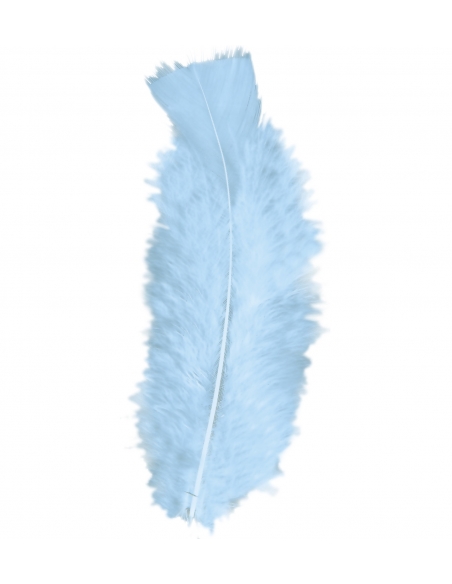 50 plumes env 10 cm - Bleu-Clair
