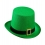 Chapeau Haut de forme vert, Saint-Patrick avec ruban noir