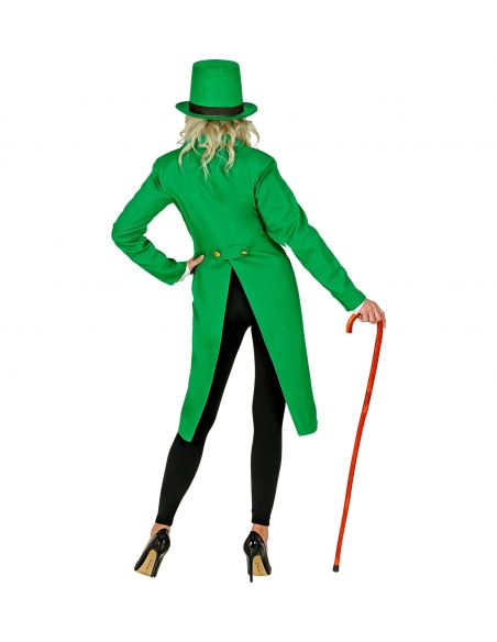 Veste queue de pie verte, femme Saint-Patrick du S au XL