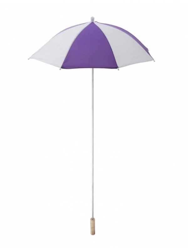 Parapluie de bande violet & blanc – Spécial Carnaval de Dunkerque (tige 105 cm)