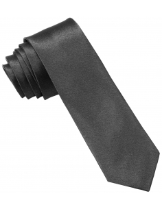 Cravate noire slim en satin