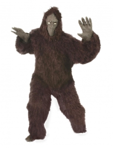 Déguisement mascotte gorille brun adulte.