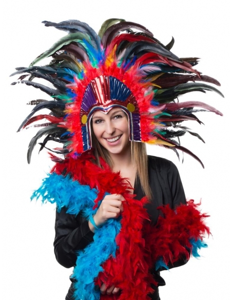 Coiffe Brésil carnaval de Rio sequins et plumes