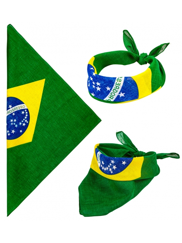 Bandana Brésil coton 55 x 55 cm