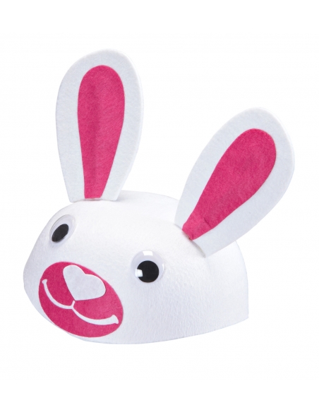 Chapeau tête de lapin en feutre
