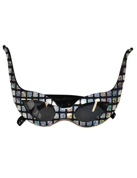 Lunettes de star argentées et noires