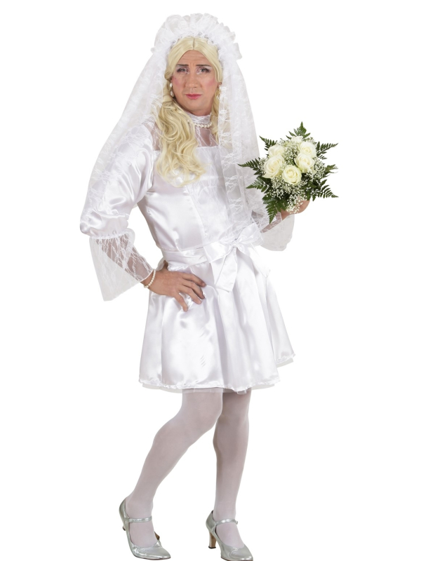 Déguisement Mariée Homme (robe, ceinture, voile)