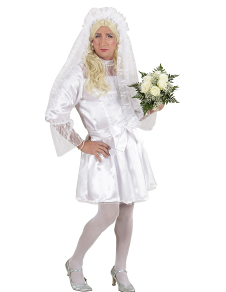 Déguisement Mariée Homme (robe, ceinture, voile)