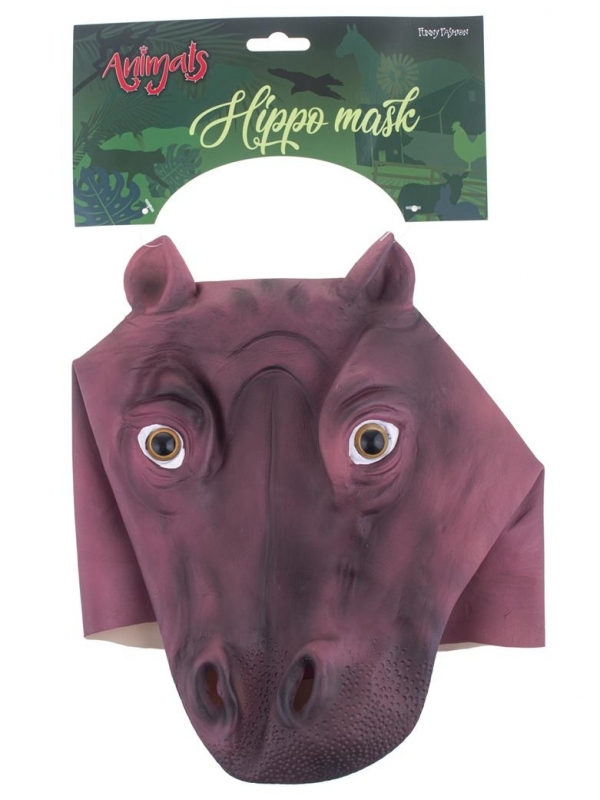 Masque d'hippopotame en latex pour adulte