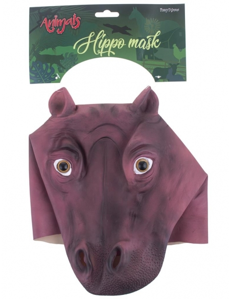Masque d'hippopotame en latex pour adulte