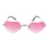 Lunettes rose forme cœur Femme