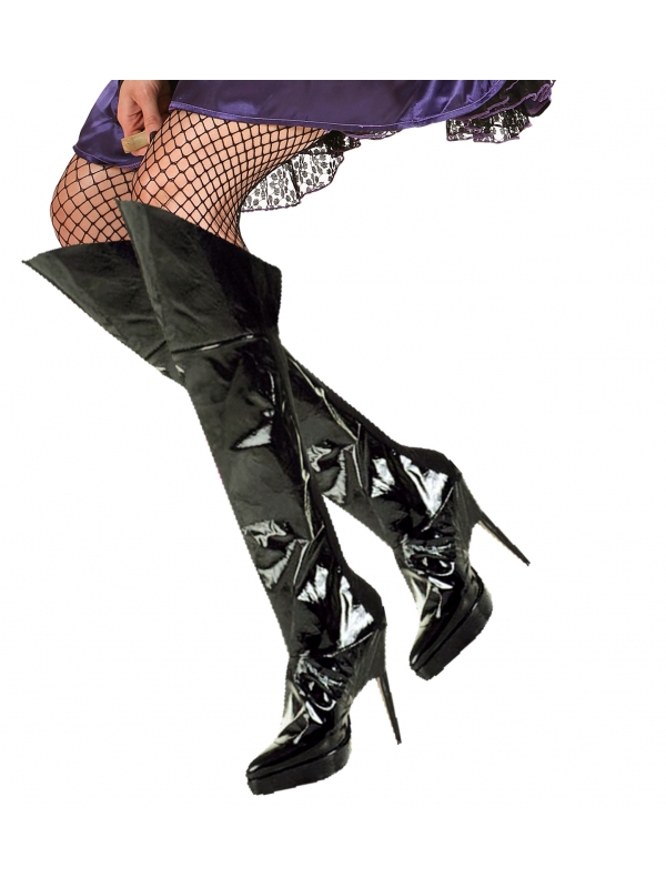 Surbottes sexy aspect vinyle, femme, noir