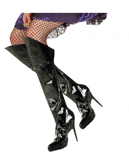 Surbottes sexy aspect vinyle, femme, noir