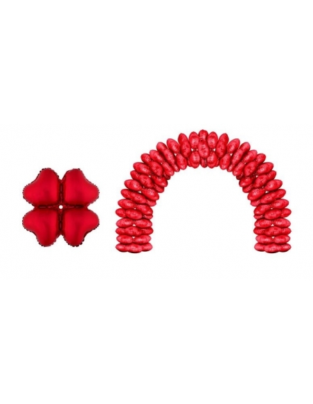 16 grandes ballons, forme cœur, rouge pour arche