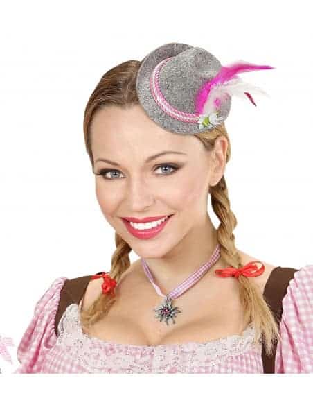 Chapeau bavarois femme avec collier assorti