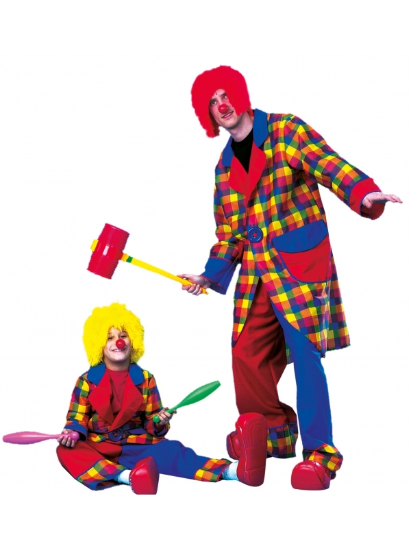 Manteau de clown multicolore pour homme TU