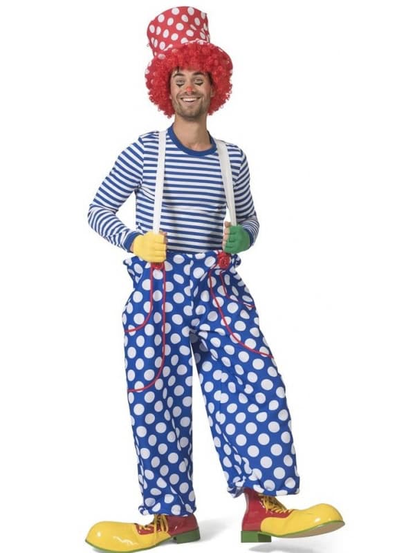 Pantalon de clown homme avec bretelles