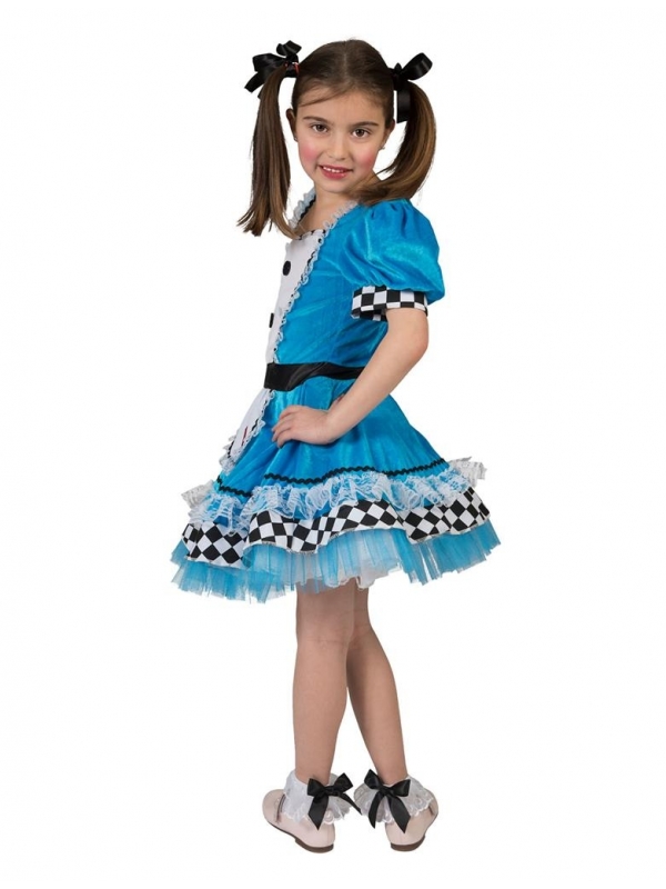 Déguisement Alice avec tablier du 3 au 12 ans