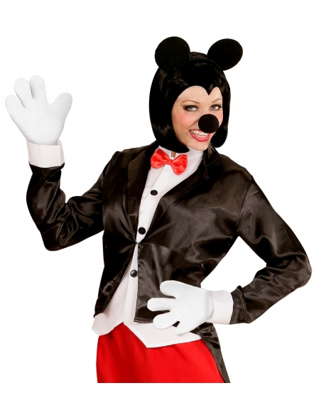 Set Mickey avec oreilles, gants et nez en mousse