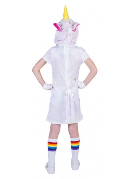 Déguisement Licorne fille avec robe à capuche