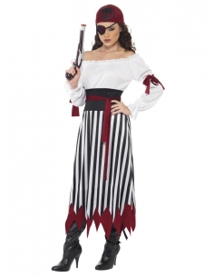 Déguisement femme pirate (robe longue & bandana)