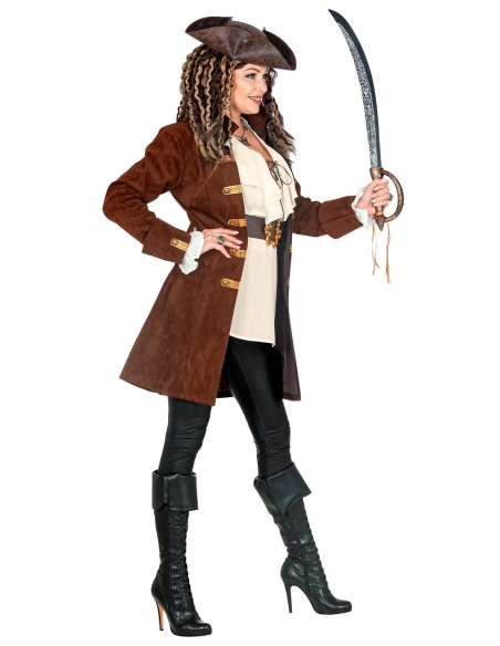 Veste pirate femme en suédine du S au XL