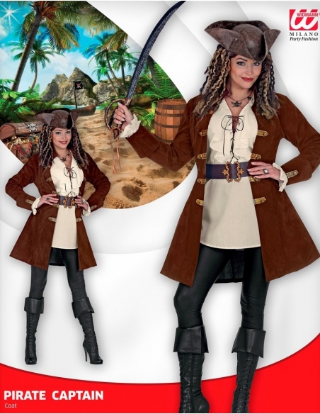 Veste pirate femme en suédine du S au XL