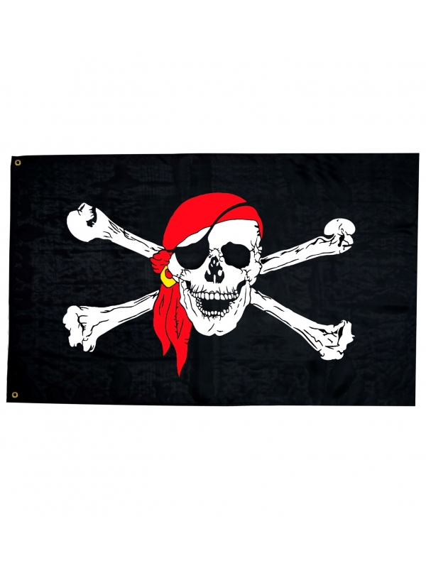 Drapeau Pirate tête de mort 130 x 80 cm