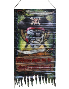 Bannière de pirate pour décoration 120 x 55 cm