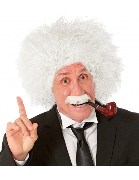 Perruque Einstein avec moustache