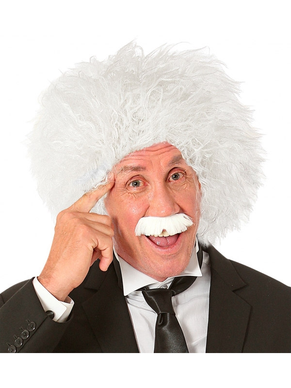 Perruque Einstein avec moustache