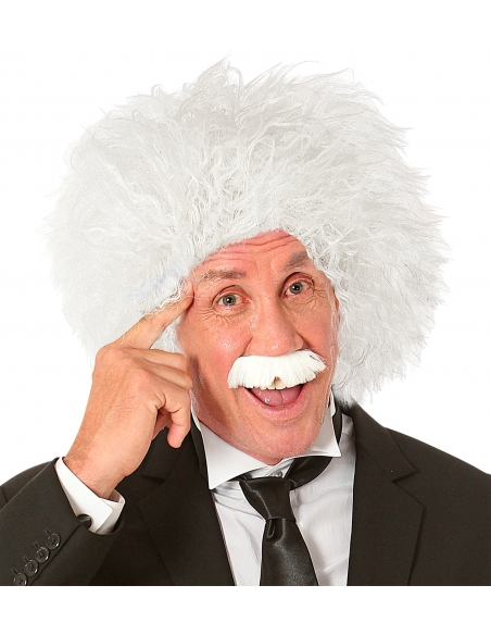 Perruque Einstein avec moustache